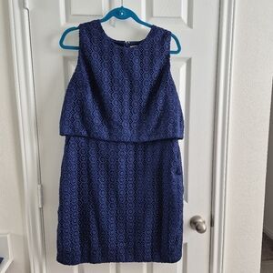 J. Crew Blue Sheath Midi Dress